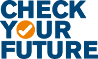 "Check your Future!"-Logo